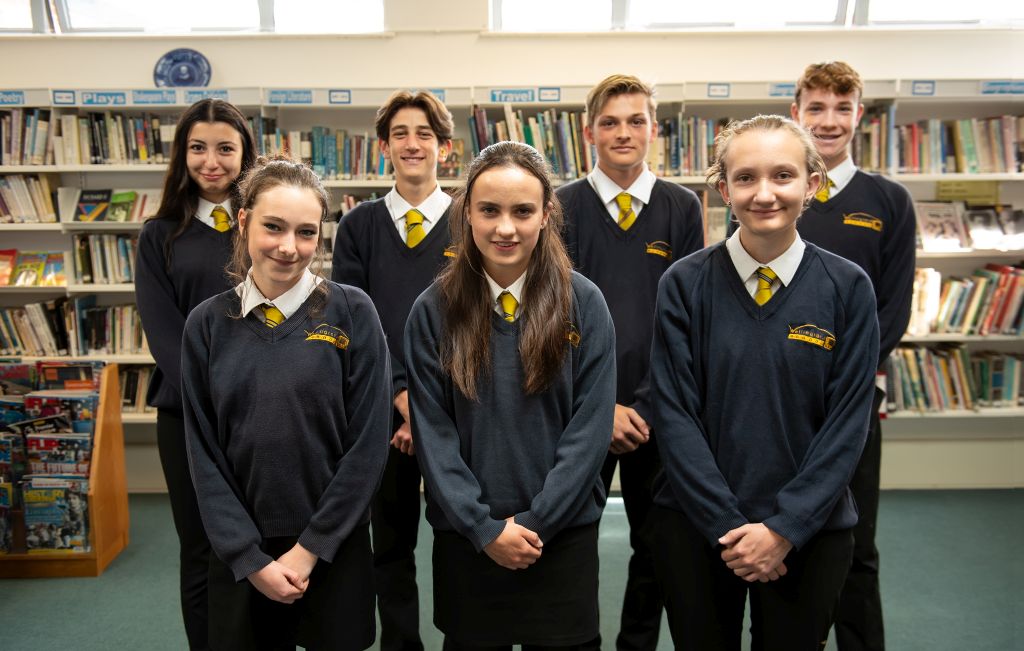 Year 11 Prefects in the library
