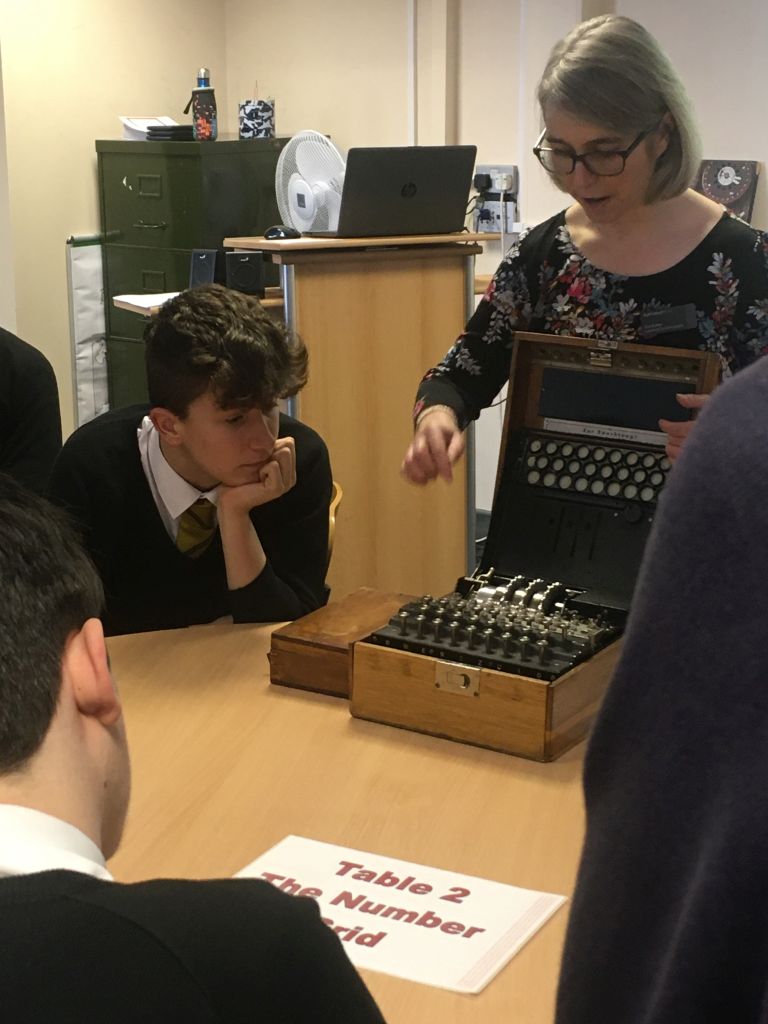 Demonstrating an Enigma machine