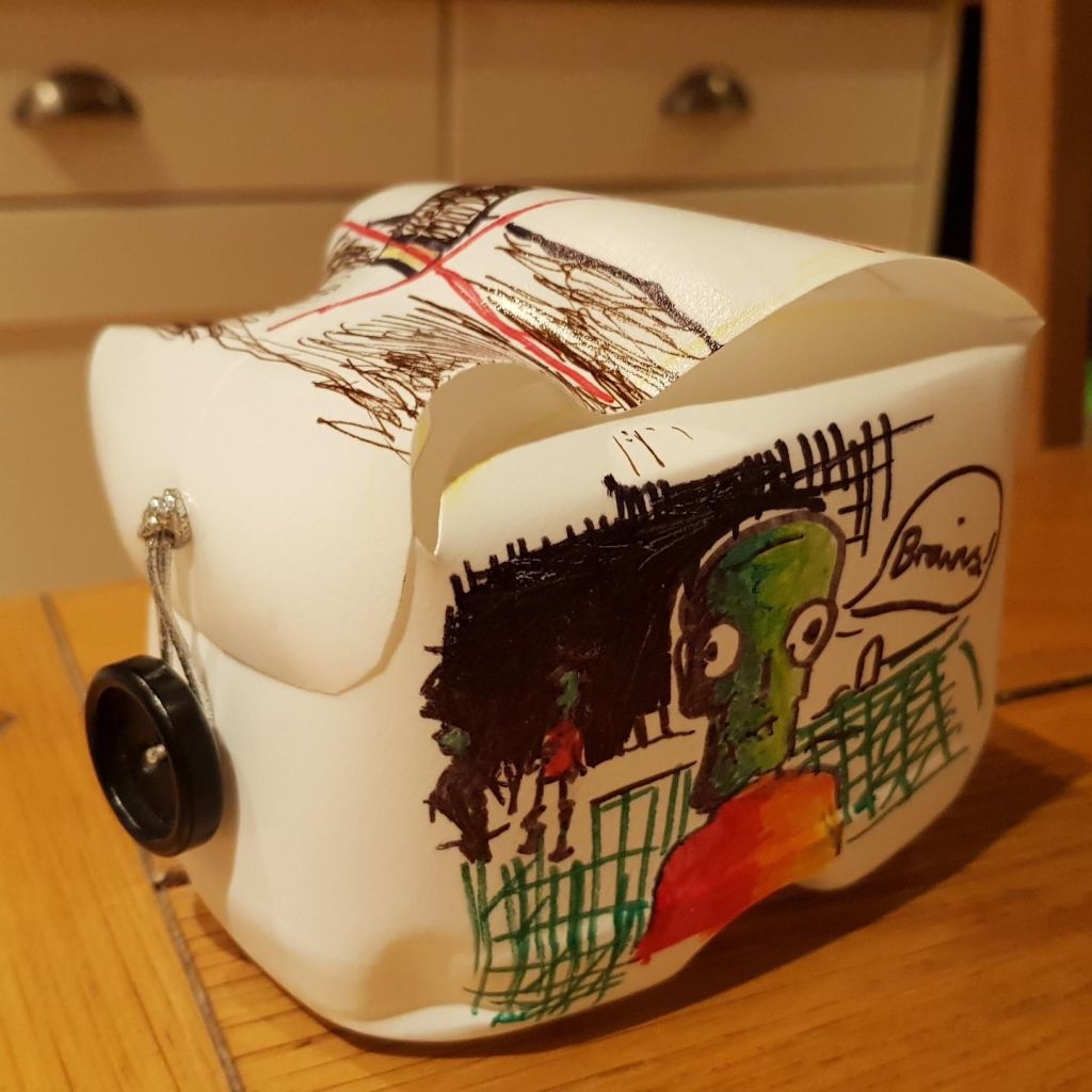 Daniel's winning entry - a milk container converted into a box
