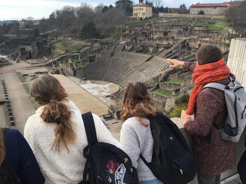 Overlooking the Roman ampitheatre