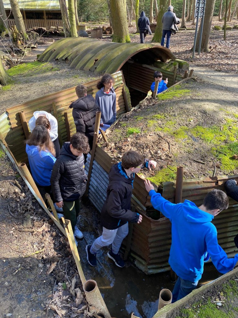 Students walk the trenches Belgium