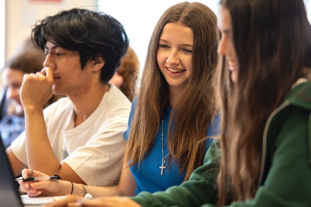 Sixth Form students studying