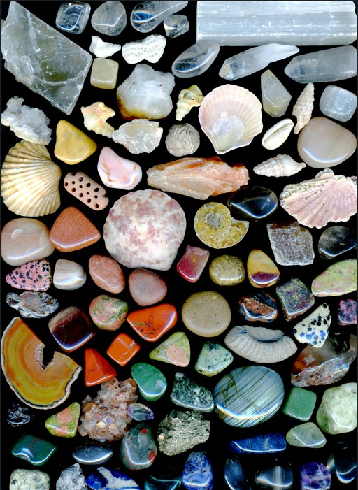 Miss Absolom - Staff Highly Commended A collection of colourful stones, crystals and shells