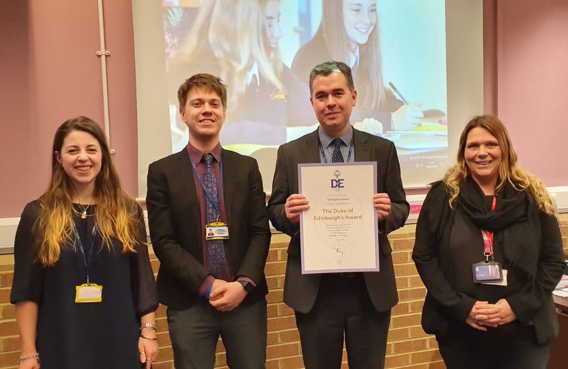 Mr Marston holds the school's DofE certificate.