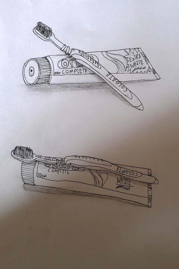 toothpaste line drawing