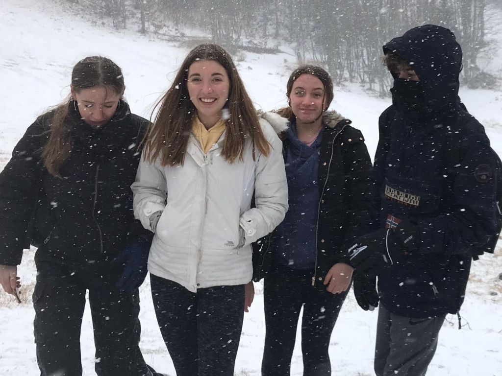 In the snow