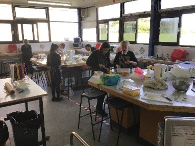 Students cooking
