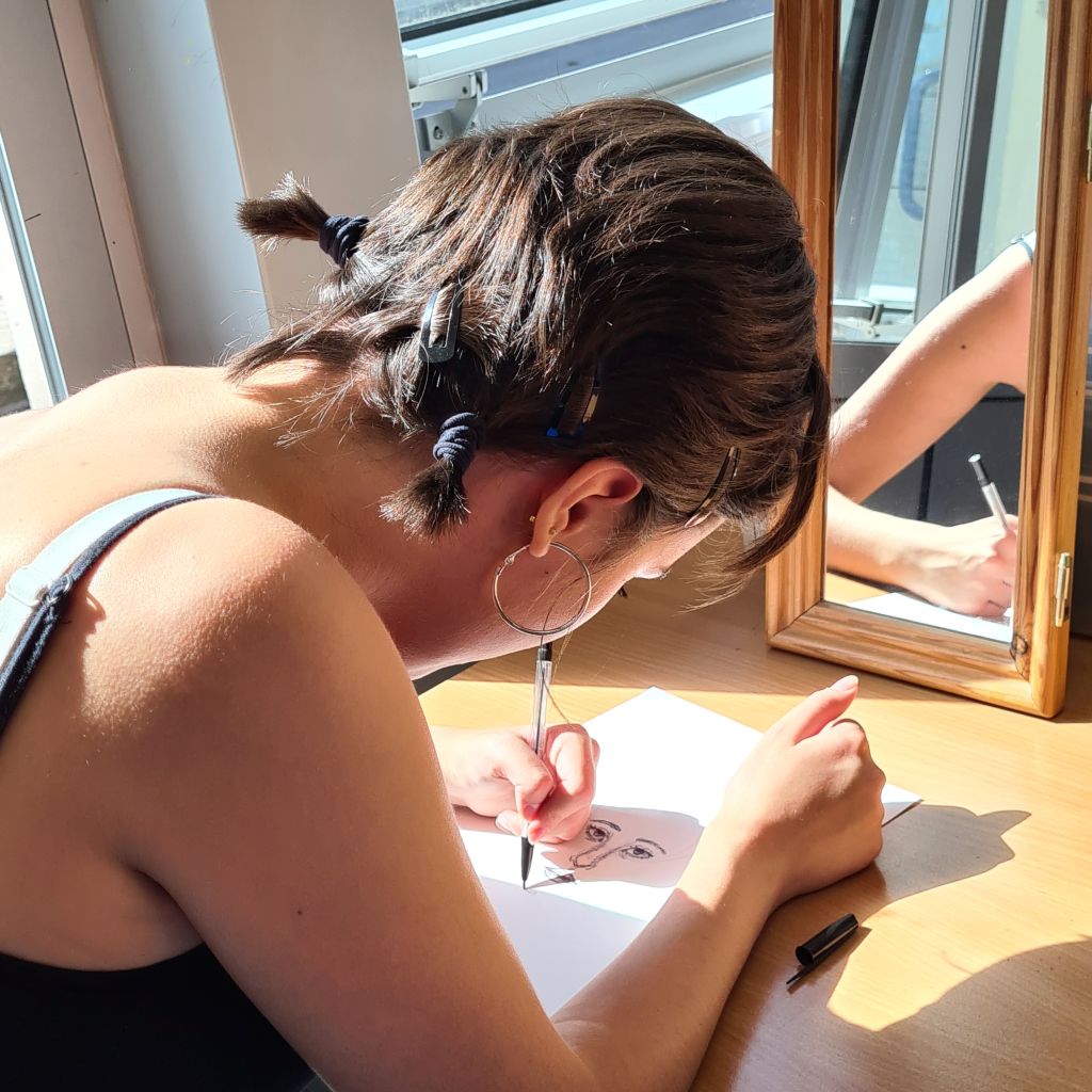 Year 12 art student