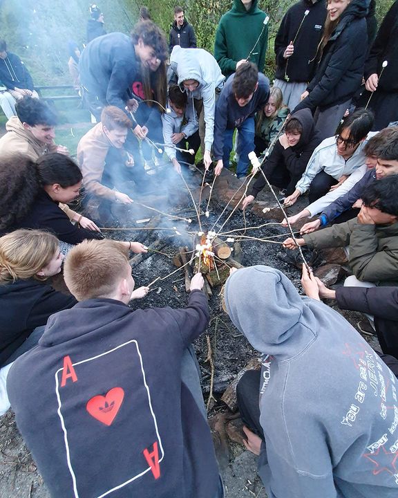 Year 13 toasting marshmallows