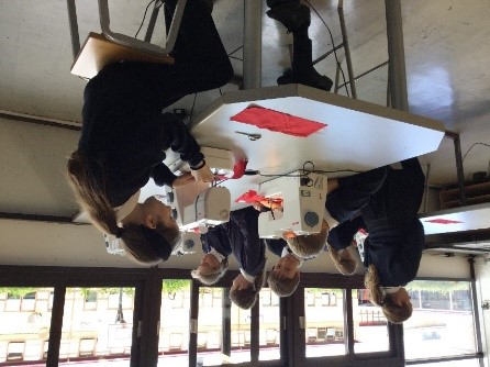 Students sewing