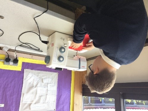 Students sewing