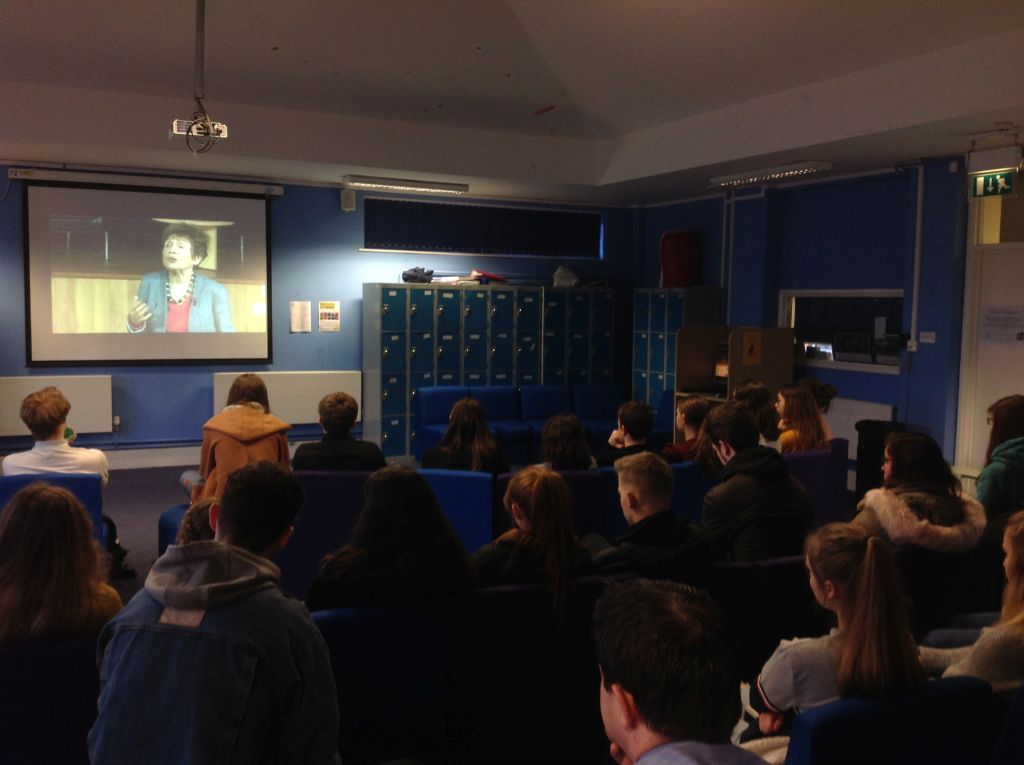 Janine, Holocaust survivor, via webcast