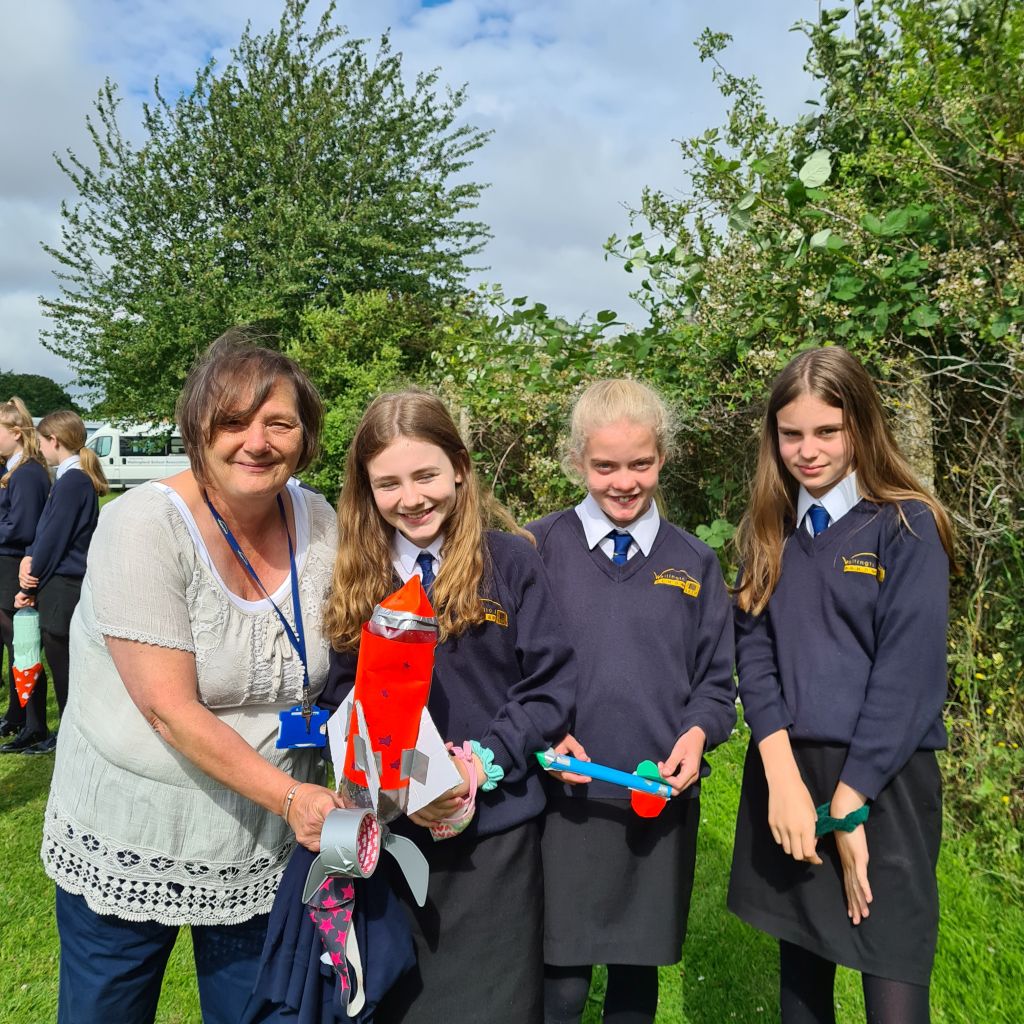 Students with their rocket